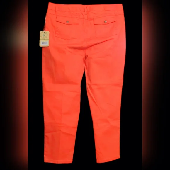 NWT Caribbean Joe size 14 orange pants - Picture 2 of 6